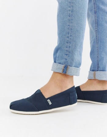 Toms Classic Espadrilles Canvas Tamnoplave - Muške Cipele | 56284YHAU